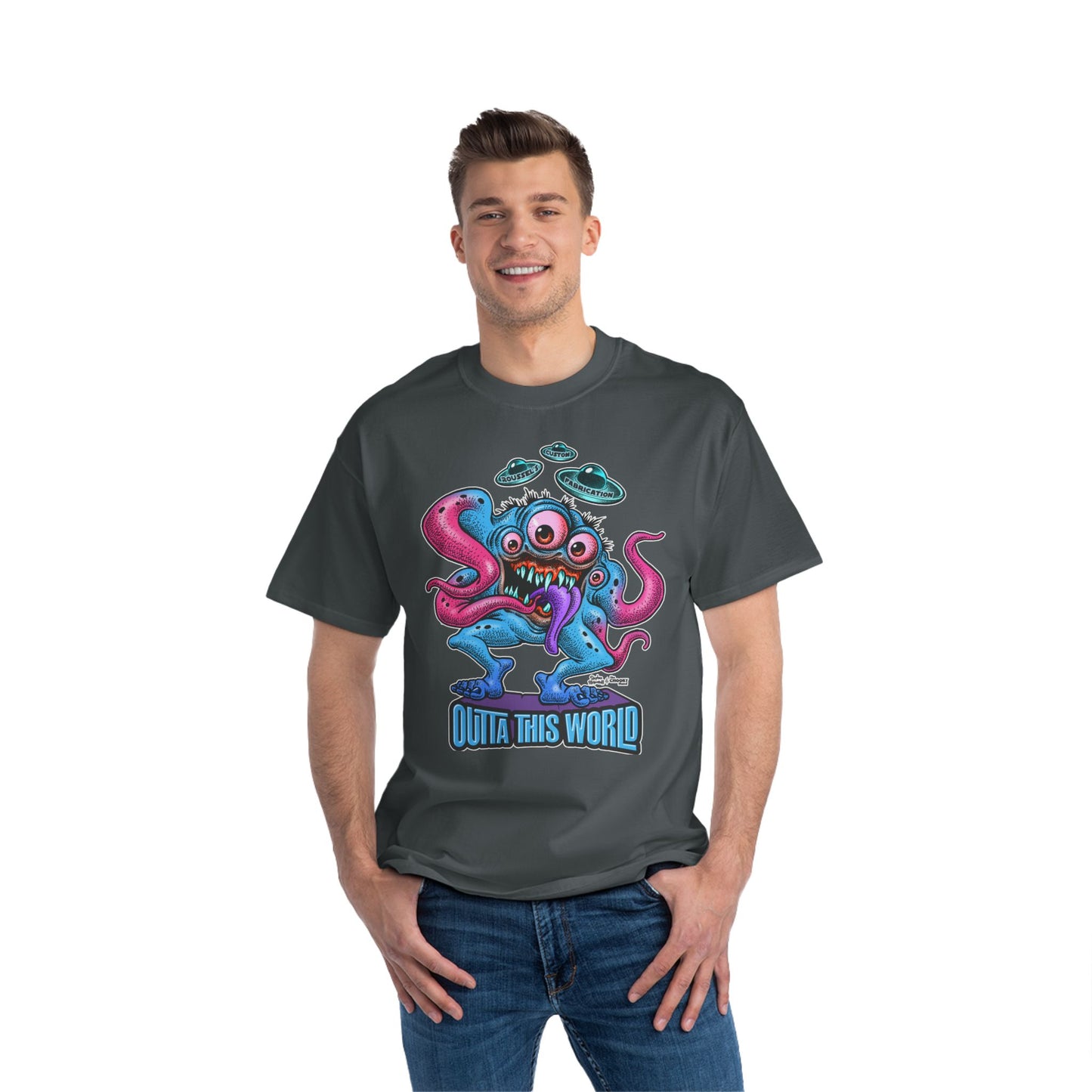 Outta This World Alien T-Shirt | Beefy-T® Short-Sleeve Tee