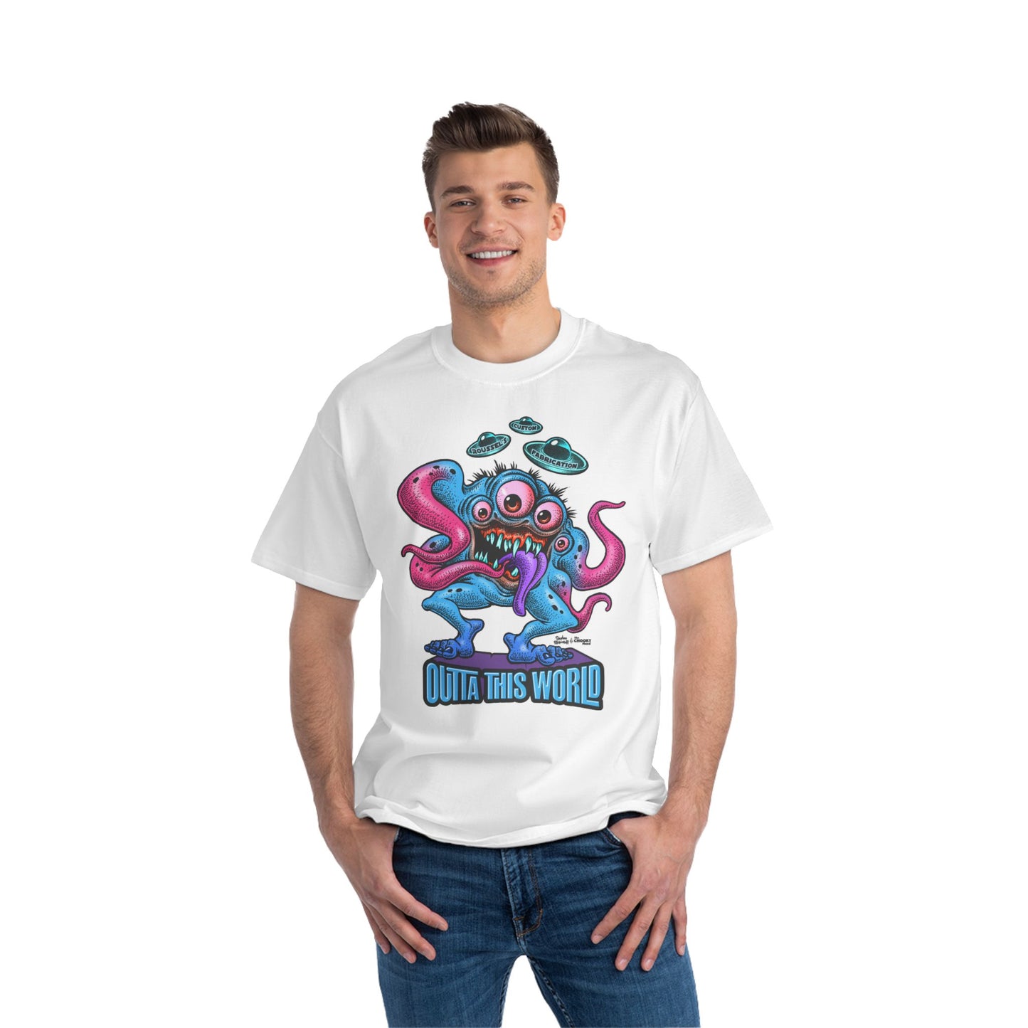 Outta This World Alien T-Shirt | Beefy-T® Short-Sleeve Tee