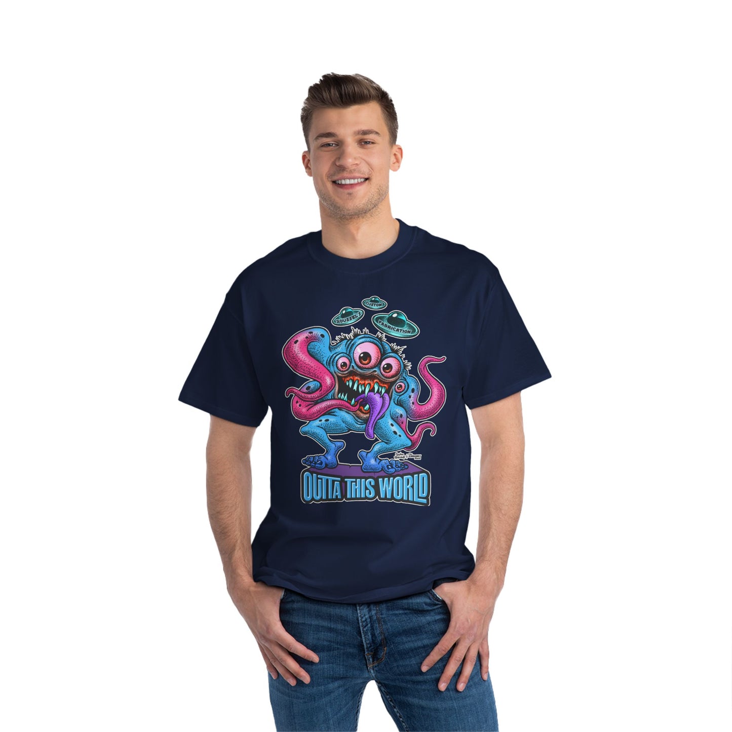 Outta This World Alien T-Shirt | Beefy-T® Short-Sleeve Tee
