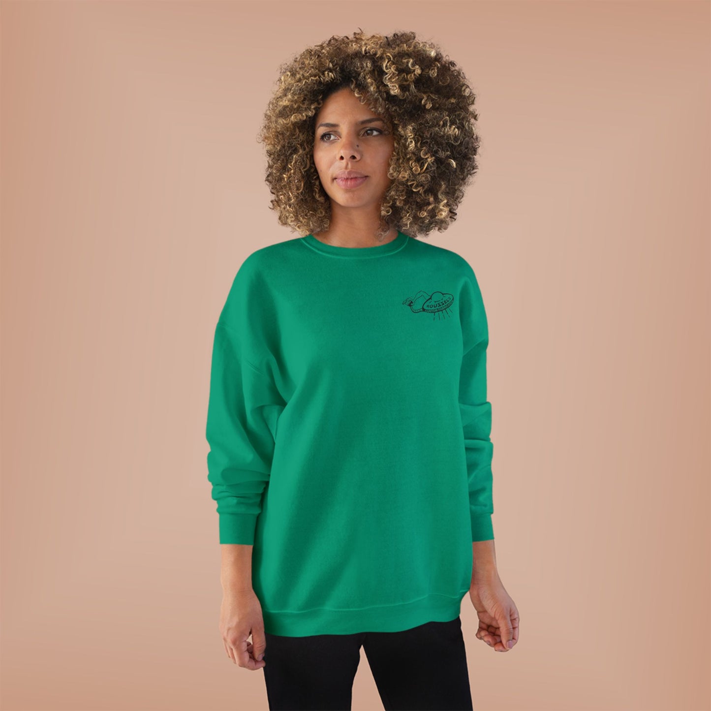 Roussel's Outta This World UFO Crewneck Sweatshirt — Retro Roomy Women's Fit