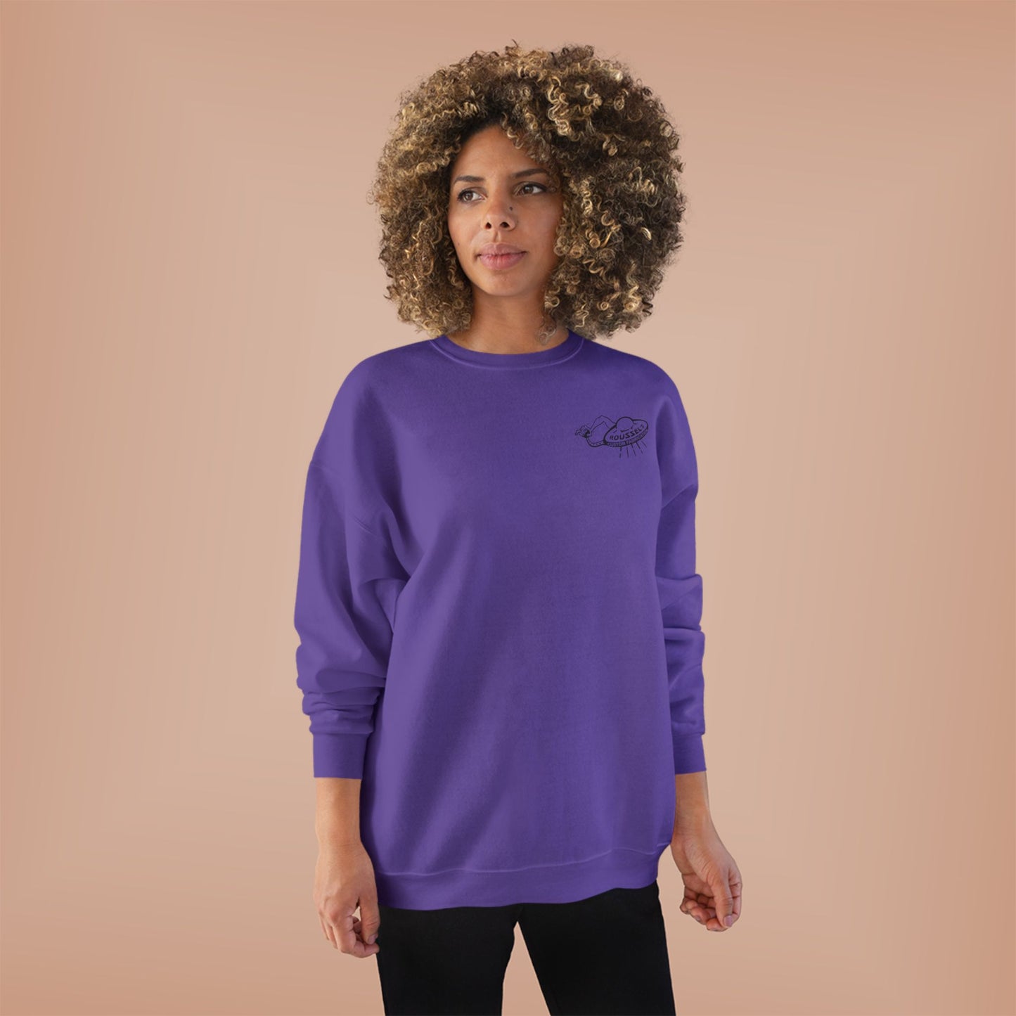 Roussel's Outta This World UFO Crewneck Sweatshirt — Retro Roomy Women's Fit
