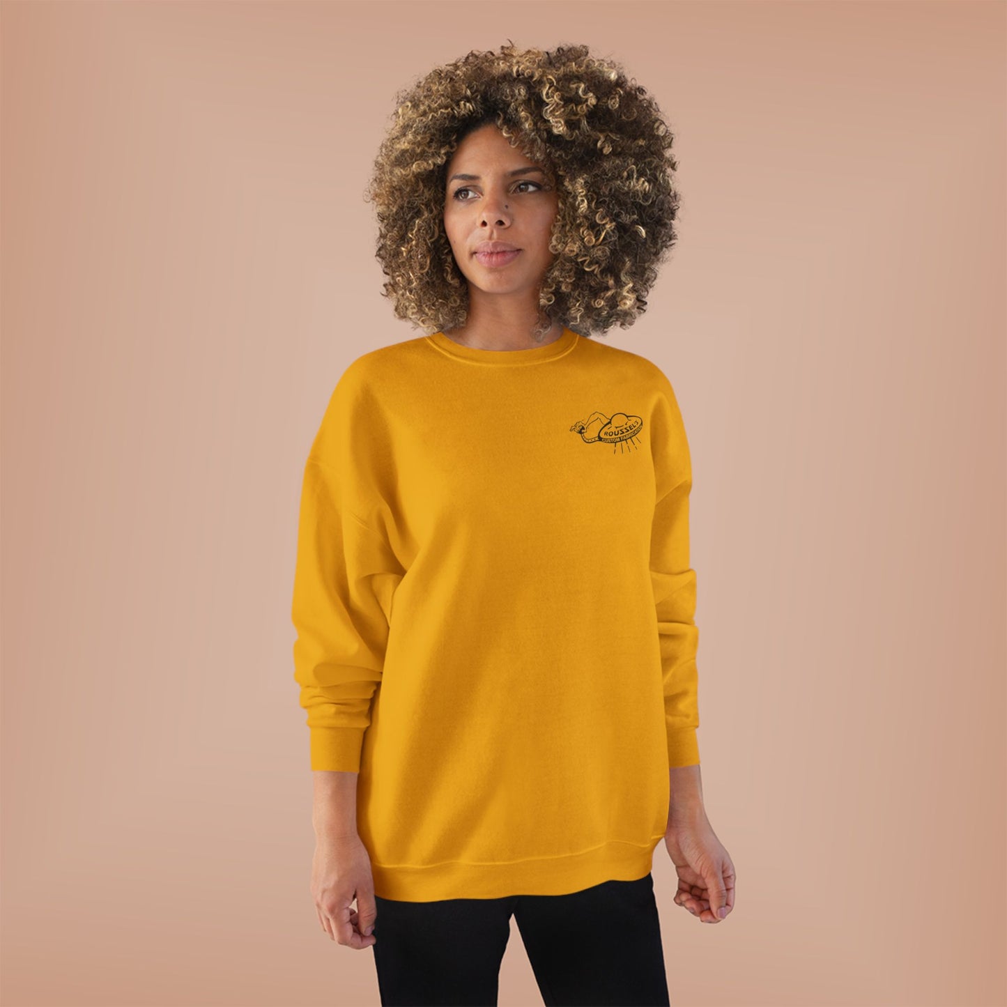 Roussel's Outta This World UFO Crewneck Sweatshirt — Retro Roomy Women's Fit