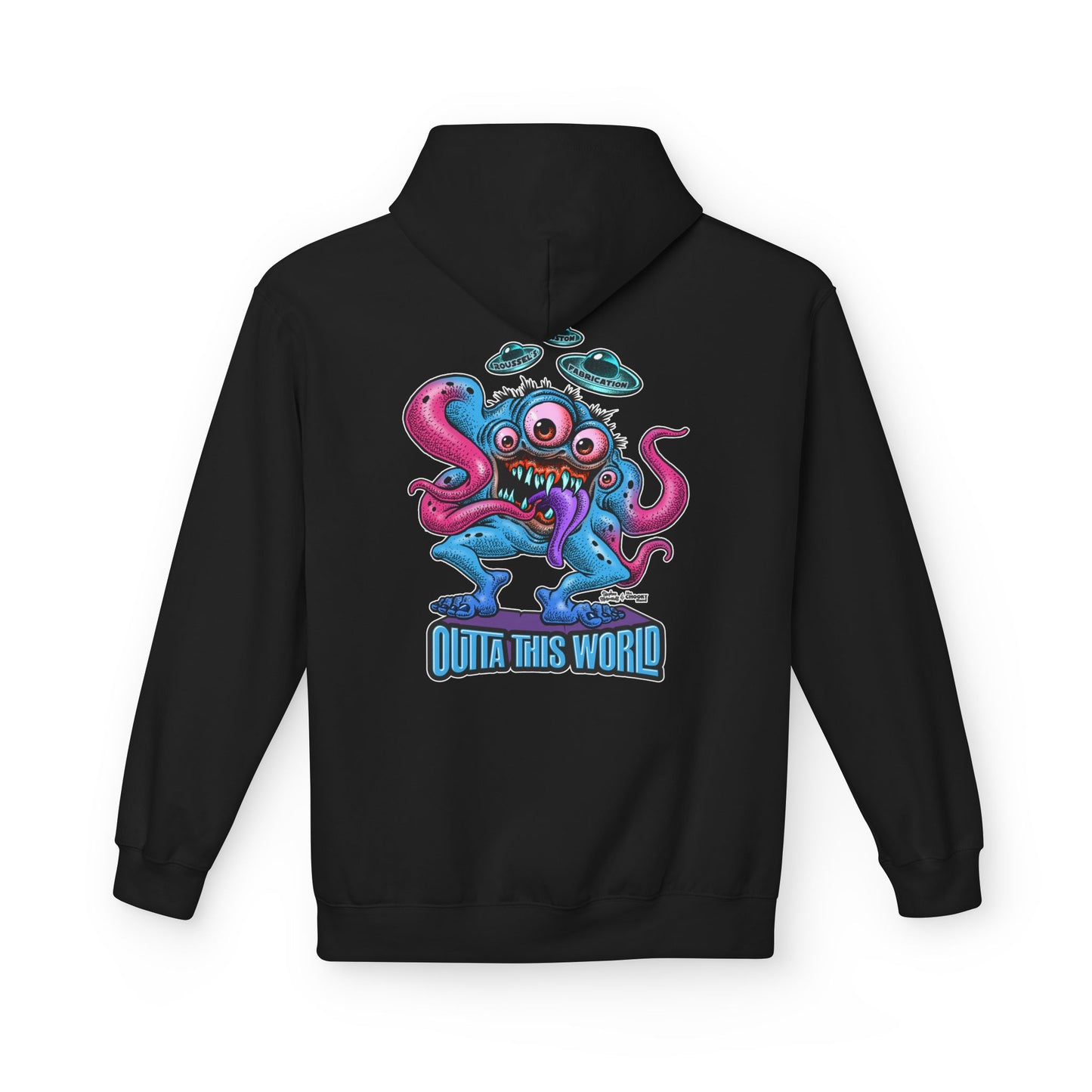 Fleece Hoodie - Lan Roussel Monster Design for Cozy Winter Days