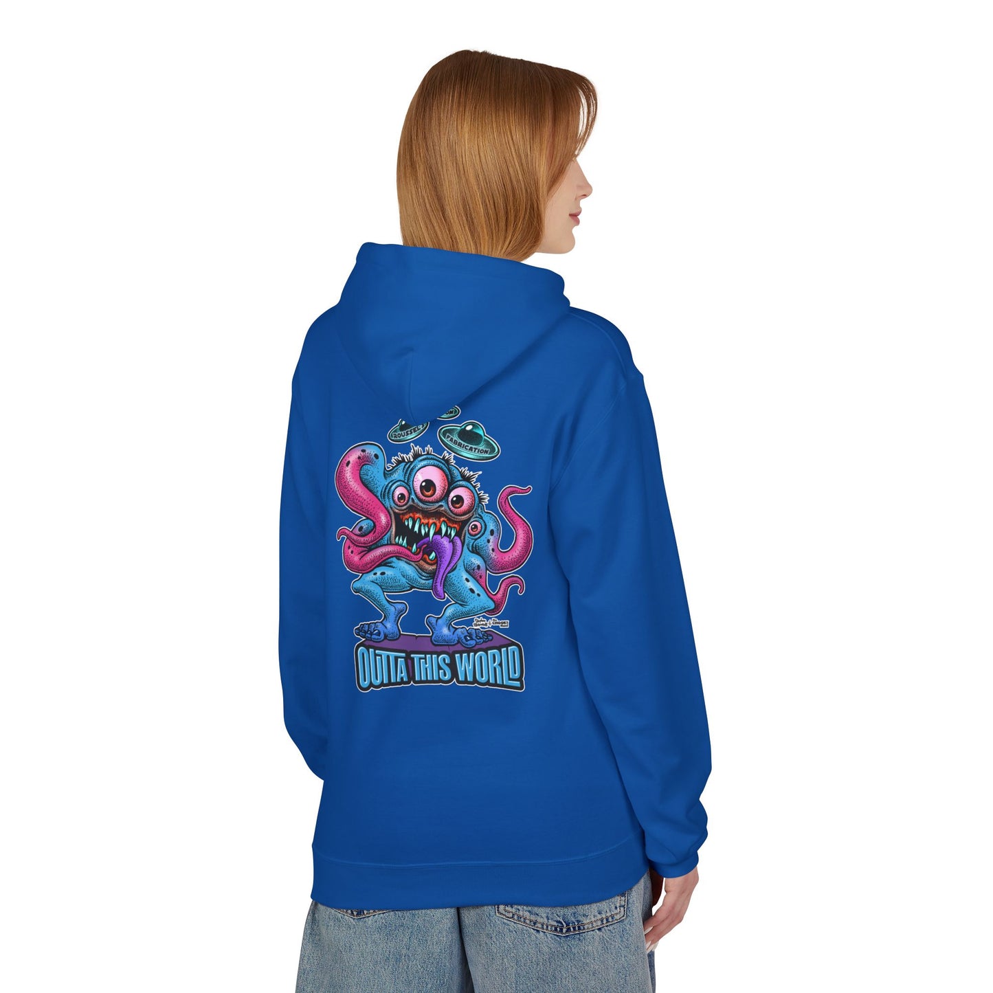 Fleece Hoodie - Lan Roussel Monster Design for Cozy Winter Days