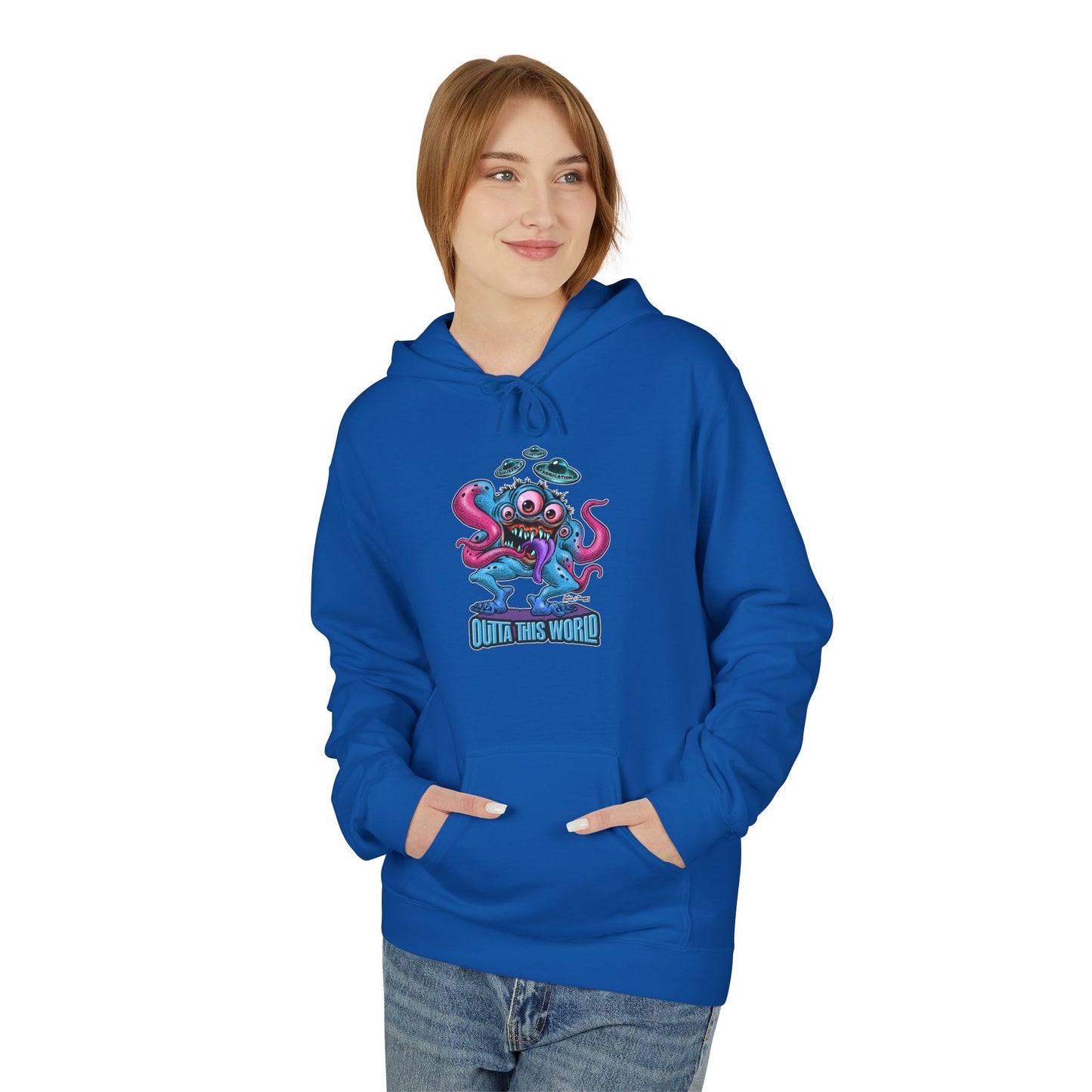 Space Monster Hoodie with Lan Roussel Design (Design On FRONT)