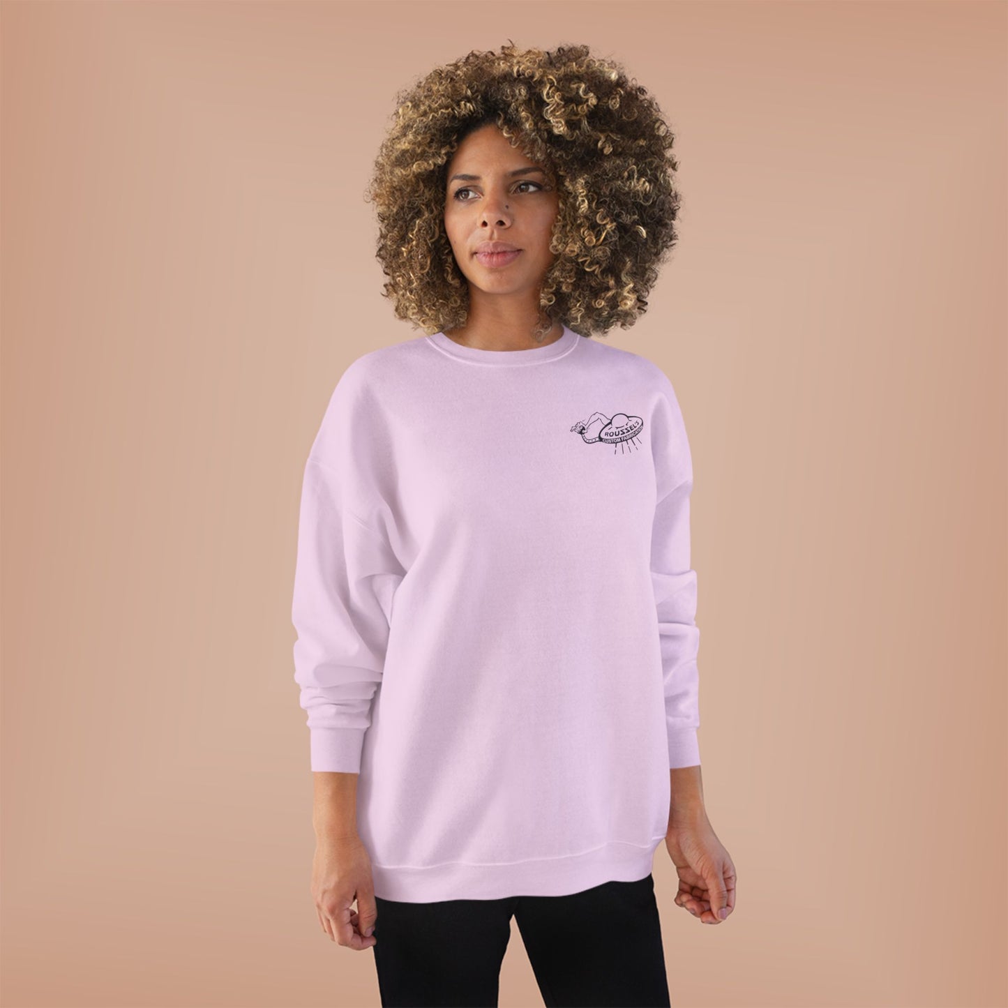 Roussel's Outta This World UFO Crewneck Sweatshirt — Retro Roomy Women's Fit