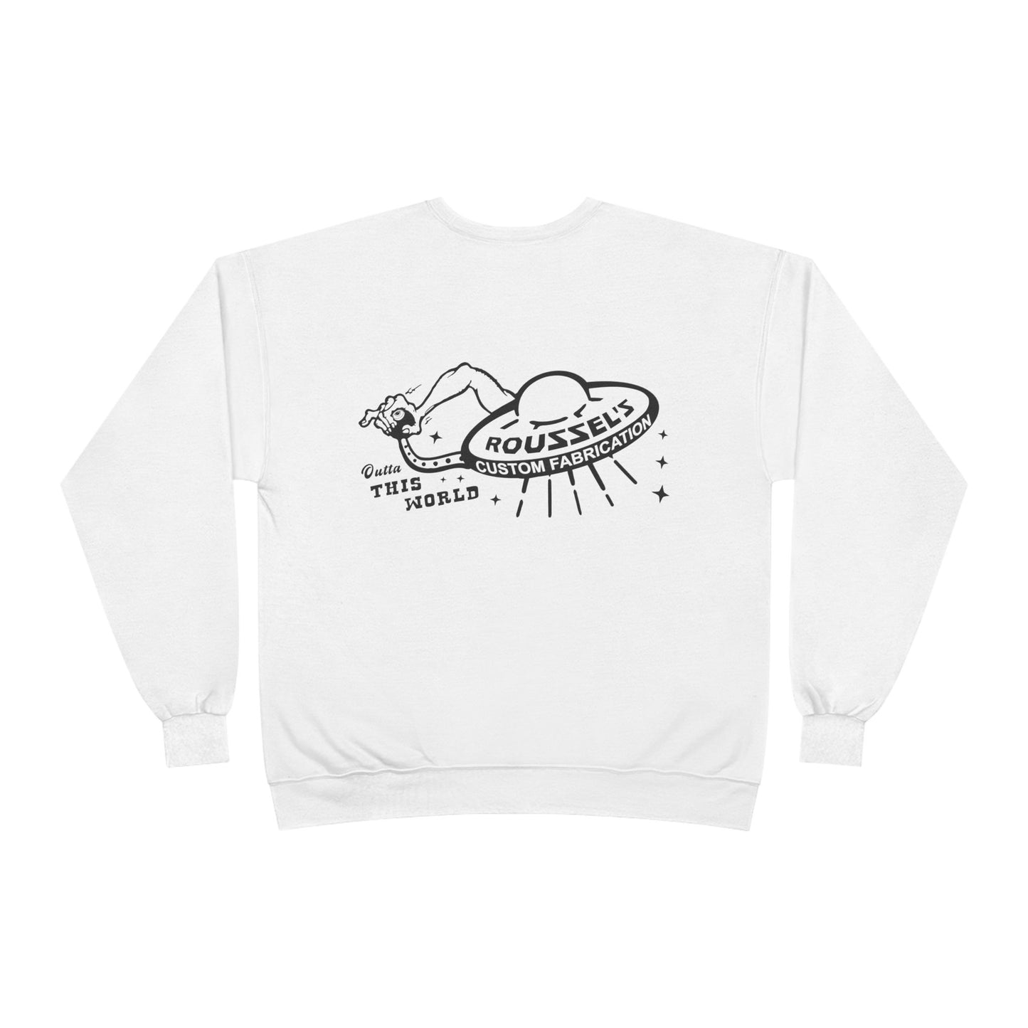 Roussel's Outta This World UFO Crewneck Sweatshirt — Retro Roomy Women's Fit
