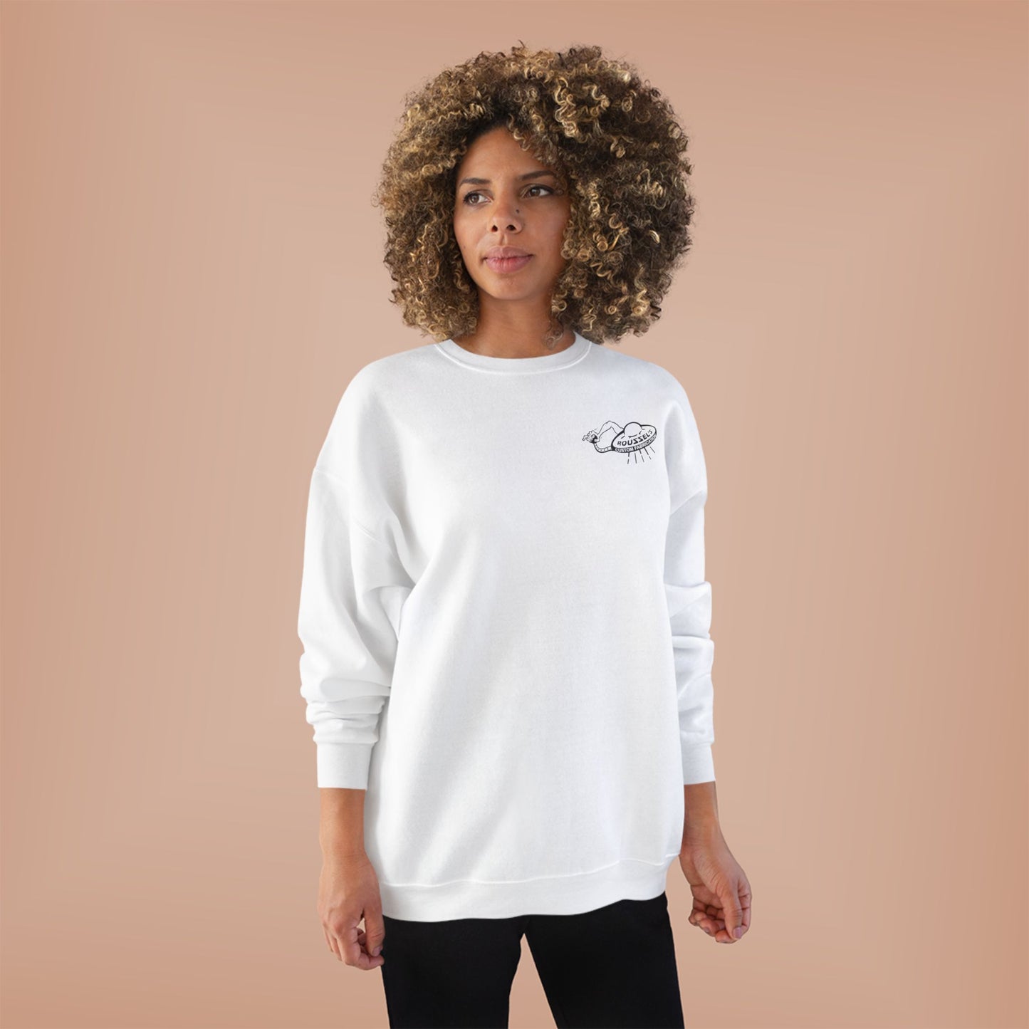 Roussel's Outta This World UFO Crewneck Sweatshirt — Retro Roomy Women's Fit