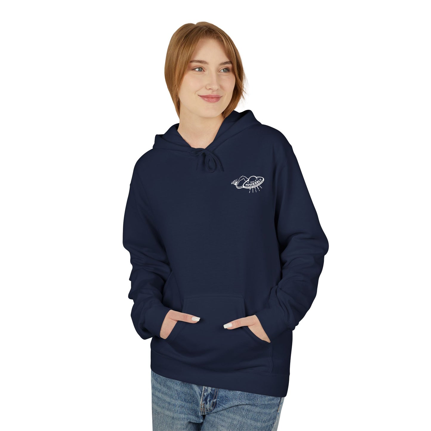 Fleece Hoodie - Lan Roussel Monster Design for Cozy Winter Days
