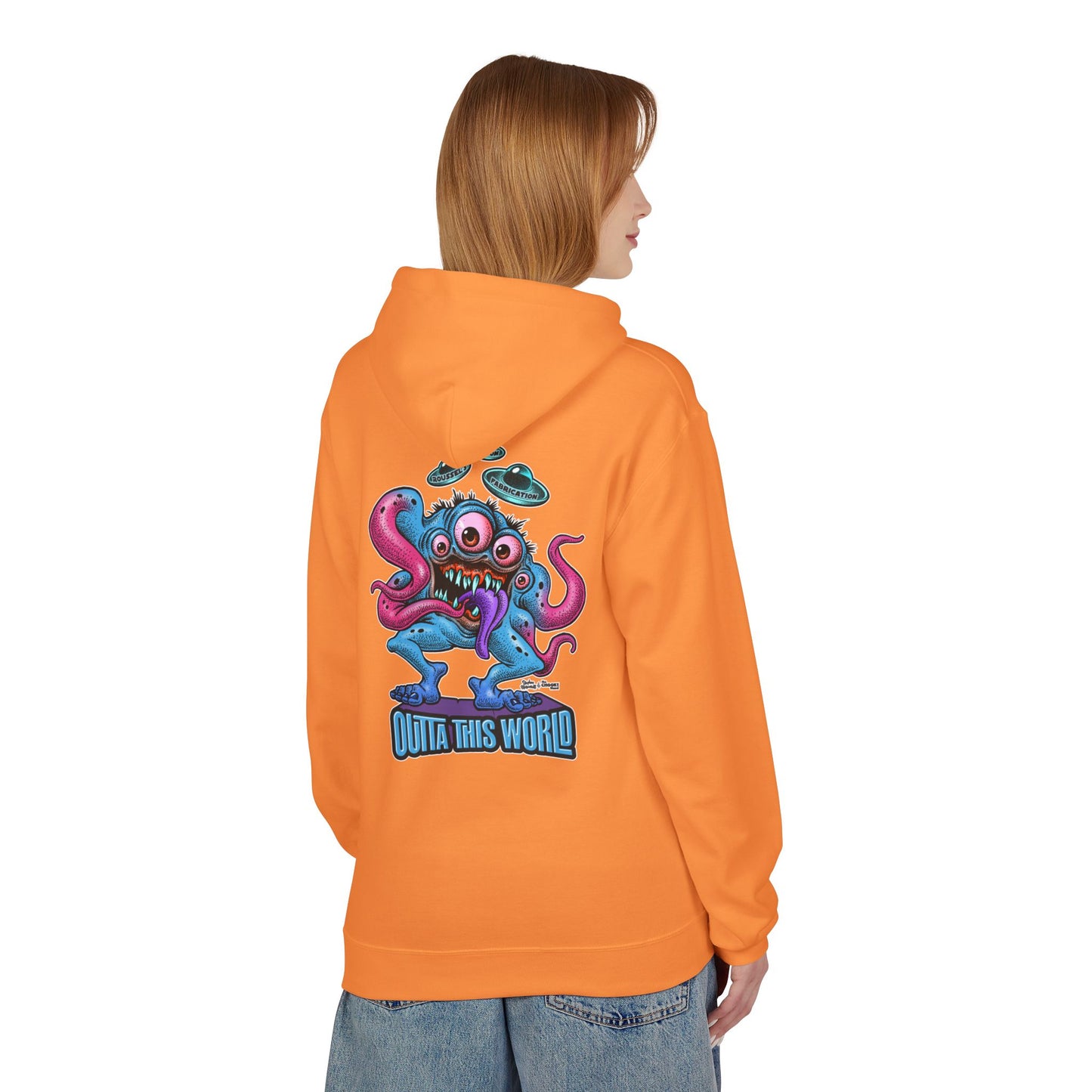 Fleece Hoodie - Lan Roussel Monster Design for Cozy Winter Days