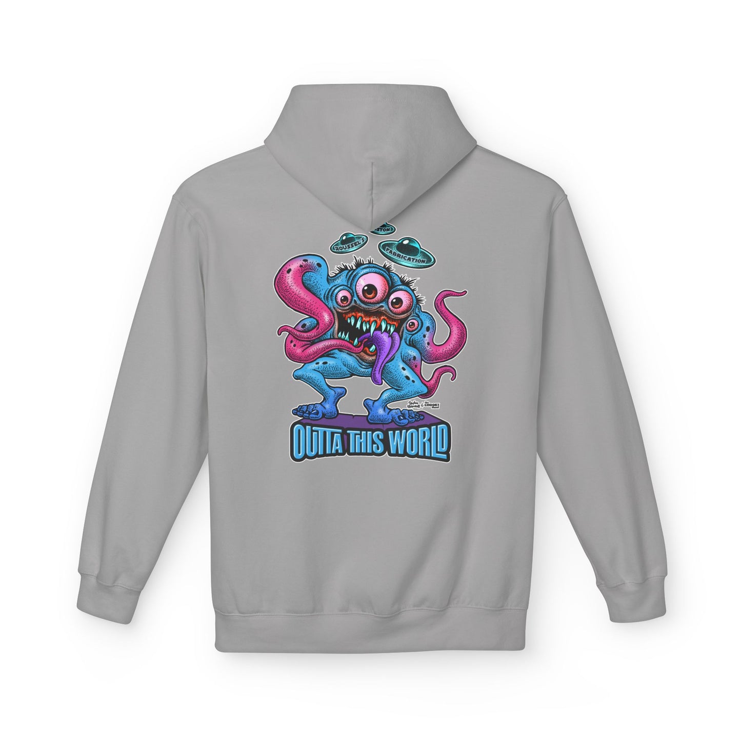 Fleece Hoodie - Lan Roussel Monster Design for Cozy Winter Days
