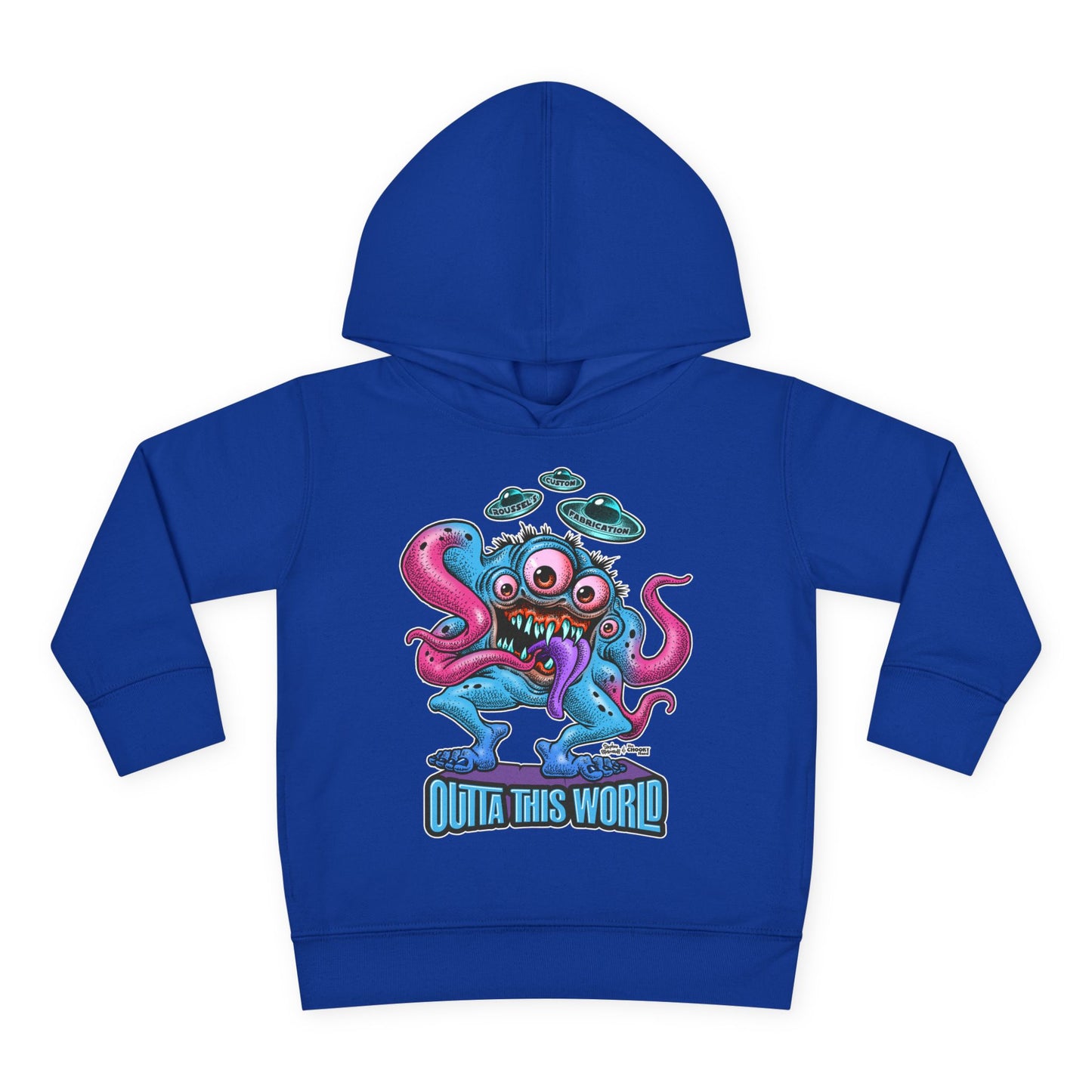 Toddler Fleece Hoodie - Lan Roussel Monster Car Imagination Design