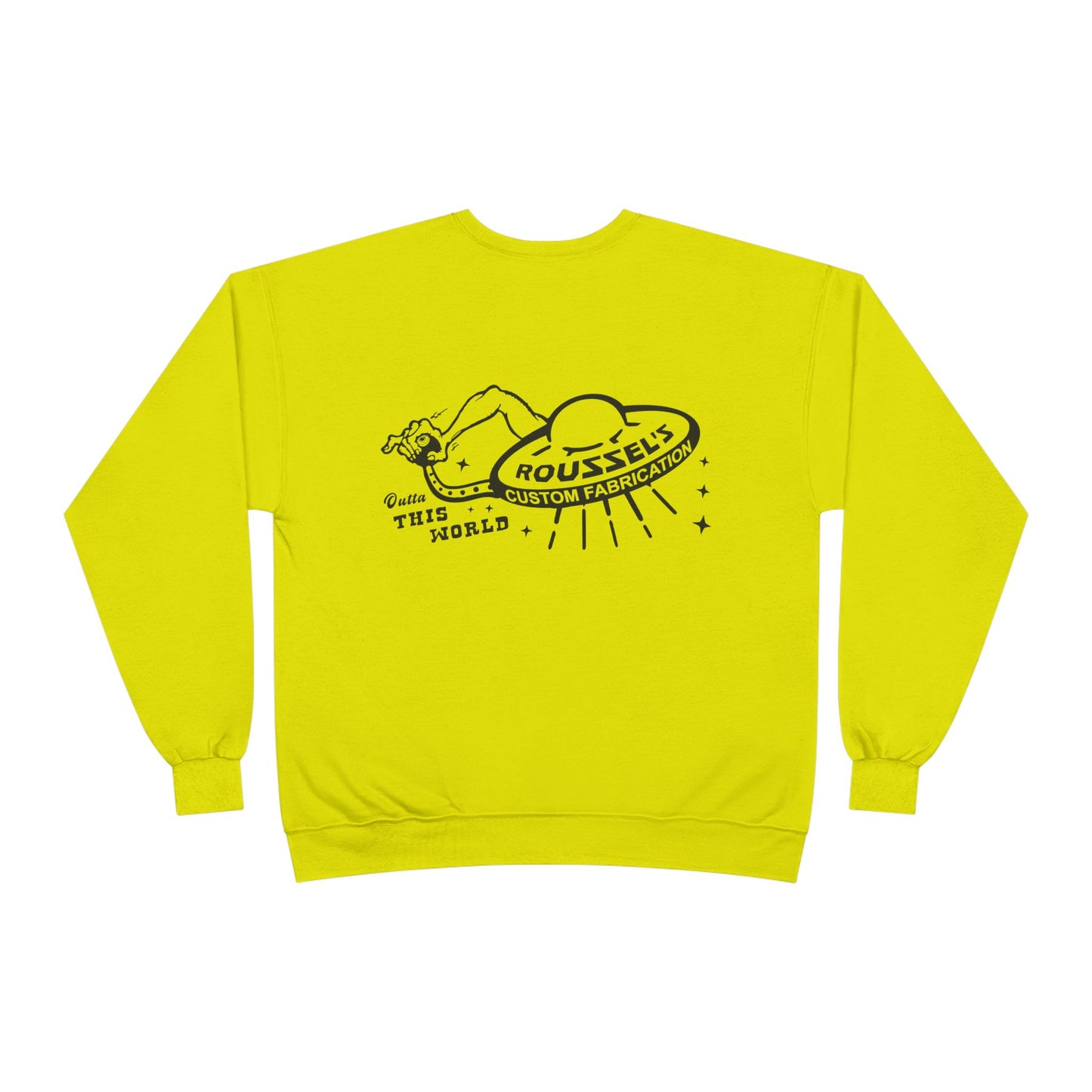 Roussel's Outta This World UFO Crewneck Sweatshirt — Retro Roomy Women's Fit