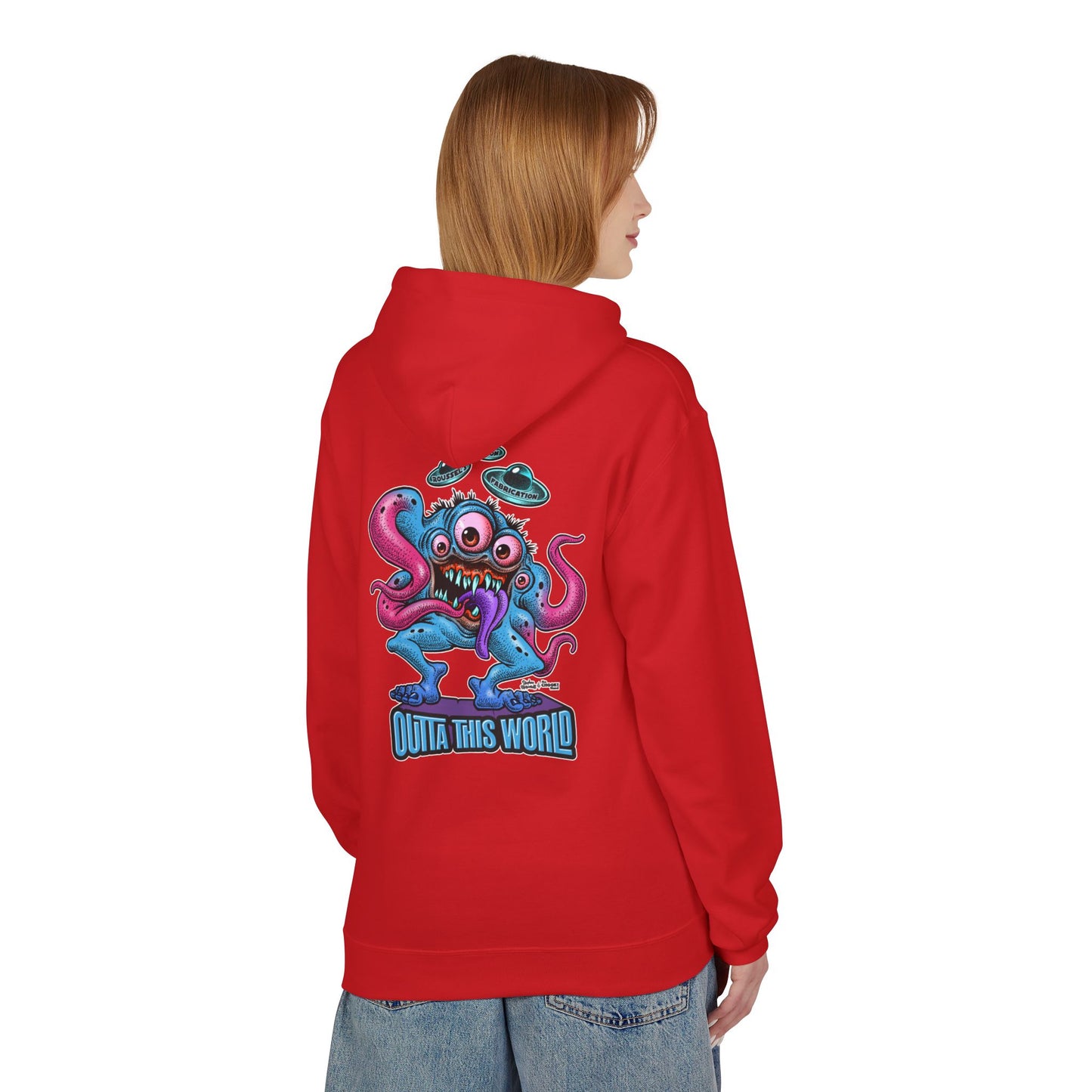 Fleece Hoodie - Lan Roussel Monster Design for Cozy Winter Days