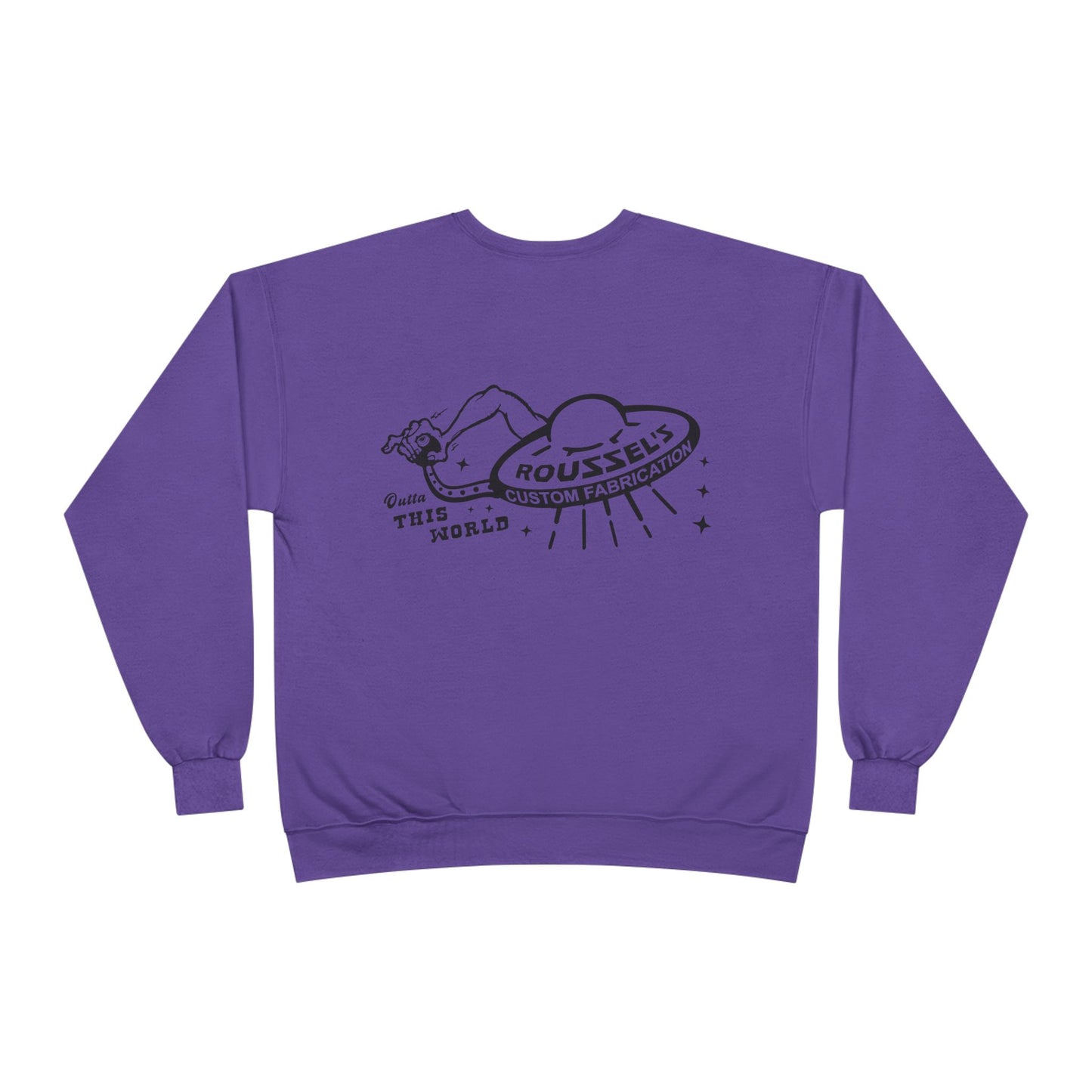 Roussel's Outta This World UFO Crewneck Sweatshirt — Retro Roomy Women's Fit
