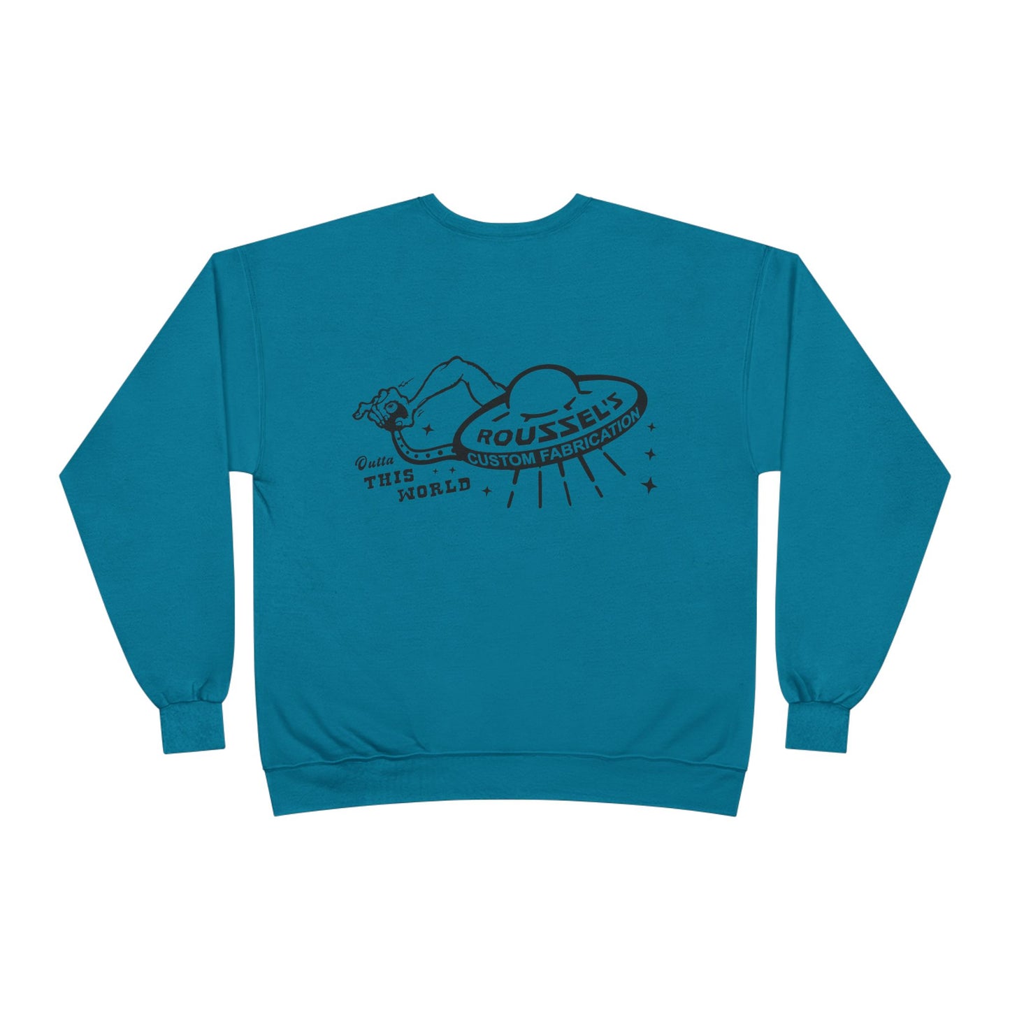 Roussel's Outta This World UFO Crewneck Sweatshirt — Retro Roomy Women's Fit
