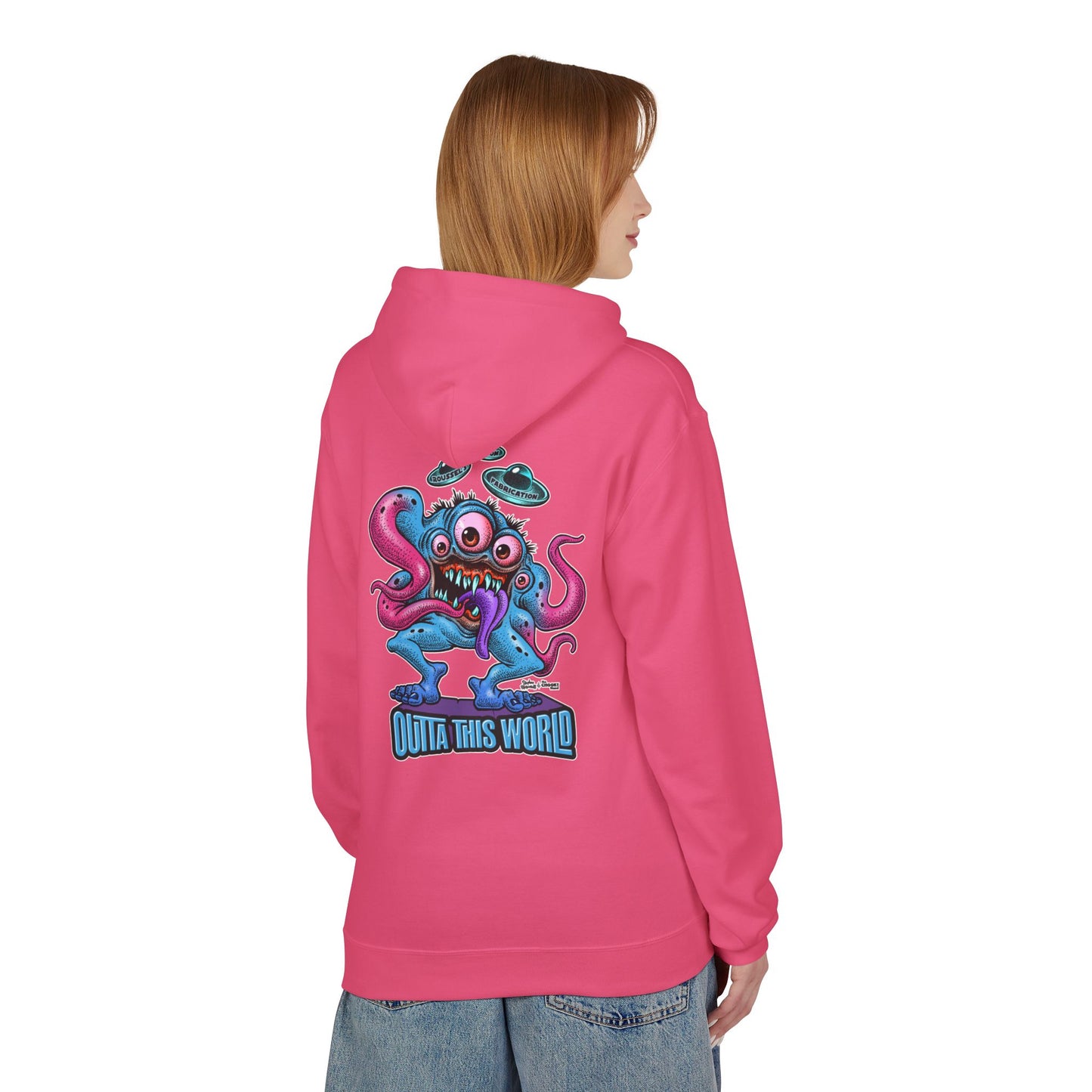 Fleece Hoodie - Lan Roussel Monster Design for Cozy Winter Days