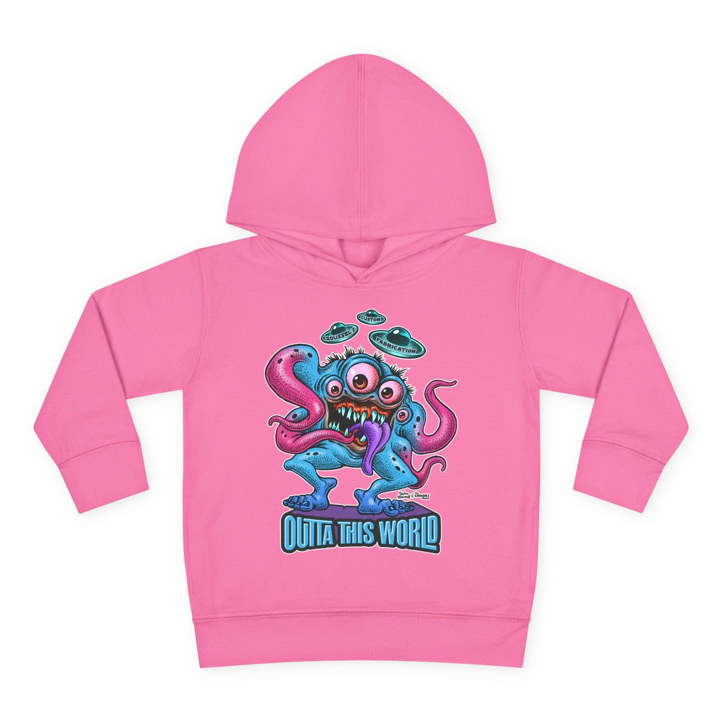 Toddler Fleece Hoodie - Lan Roussel Monster Car Imagination Design