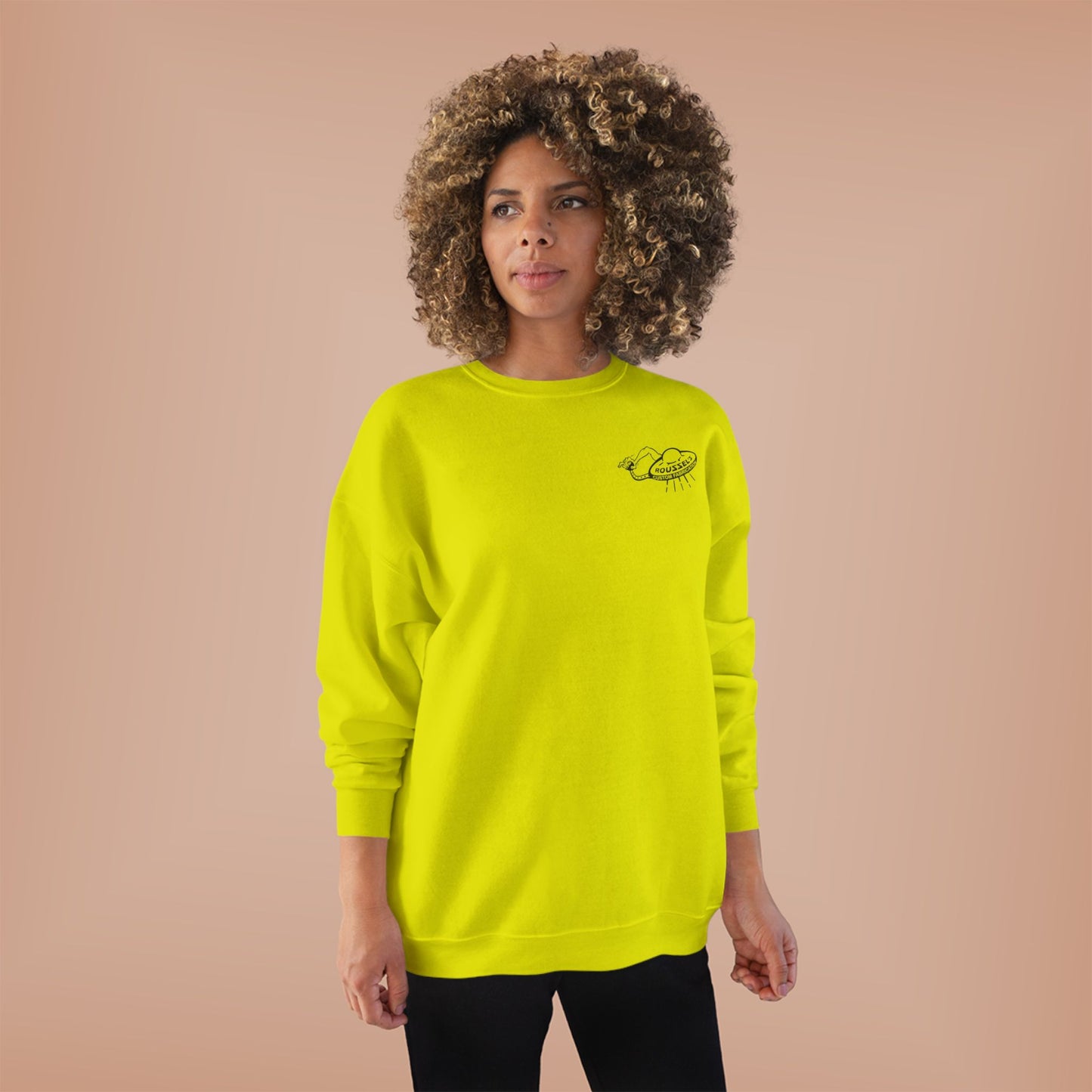 Roussel's Outta This World UFO Crewneck Sweatshirt — Retro Roomy Women's Fit