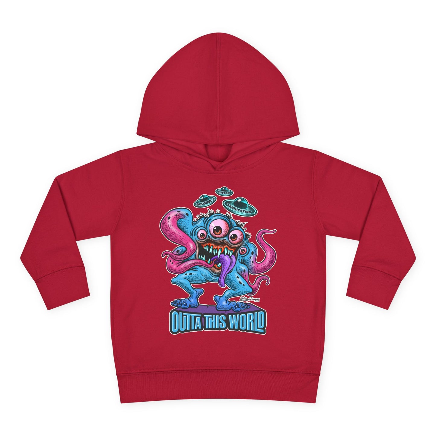 Toddler Fleece Hoodie - Lan Roussel Monster Car Imagination Design