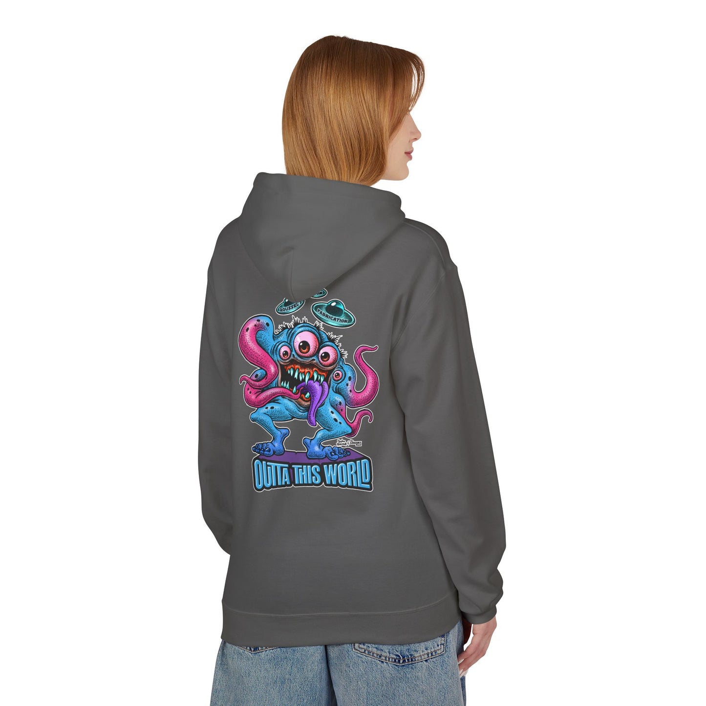 Fleece Hoodie - Lan Roussel Monster Design for Cozy Winter Days