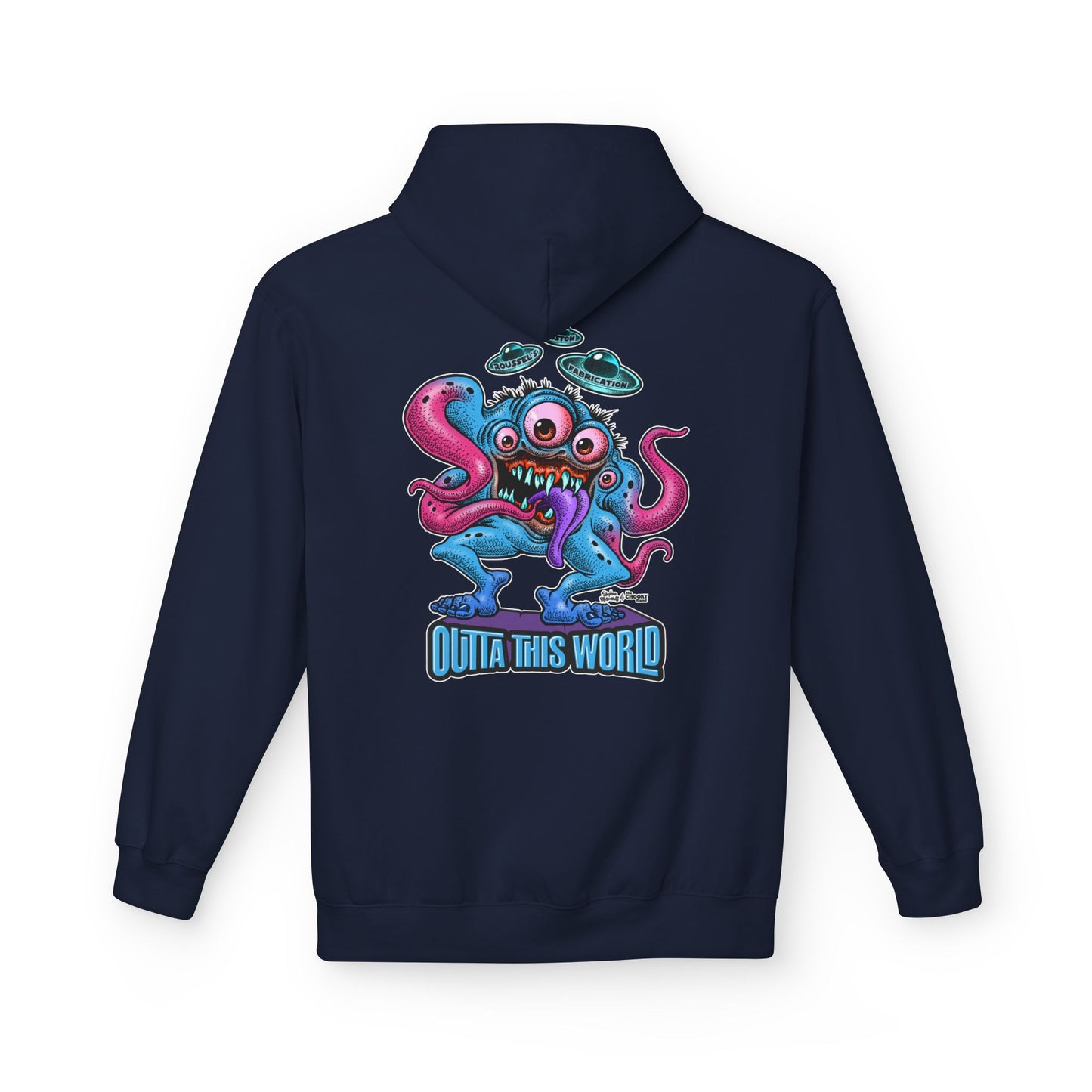 Fleece Hoodie - Lan Roussel Monster Design for Cozy Winter Days
