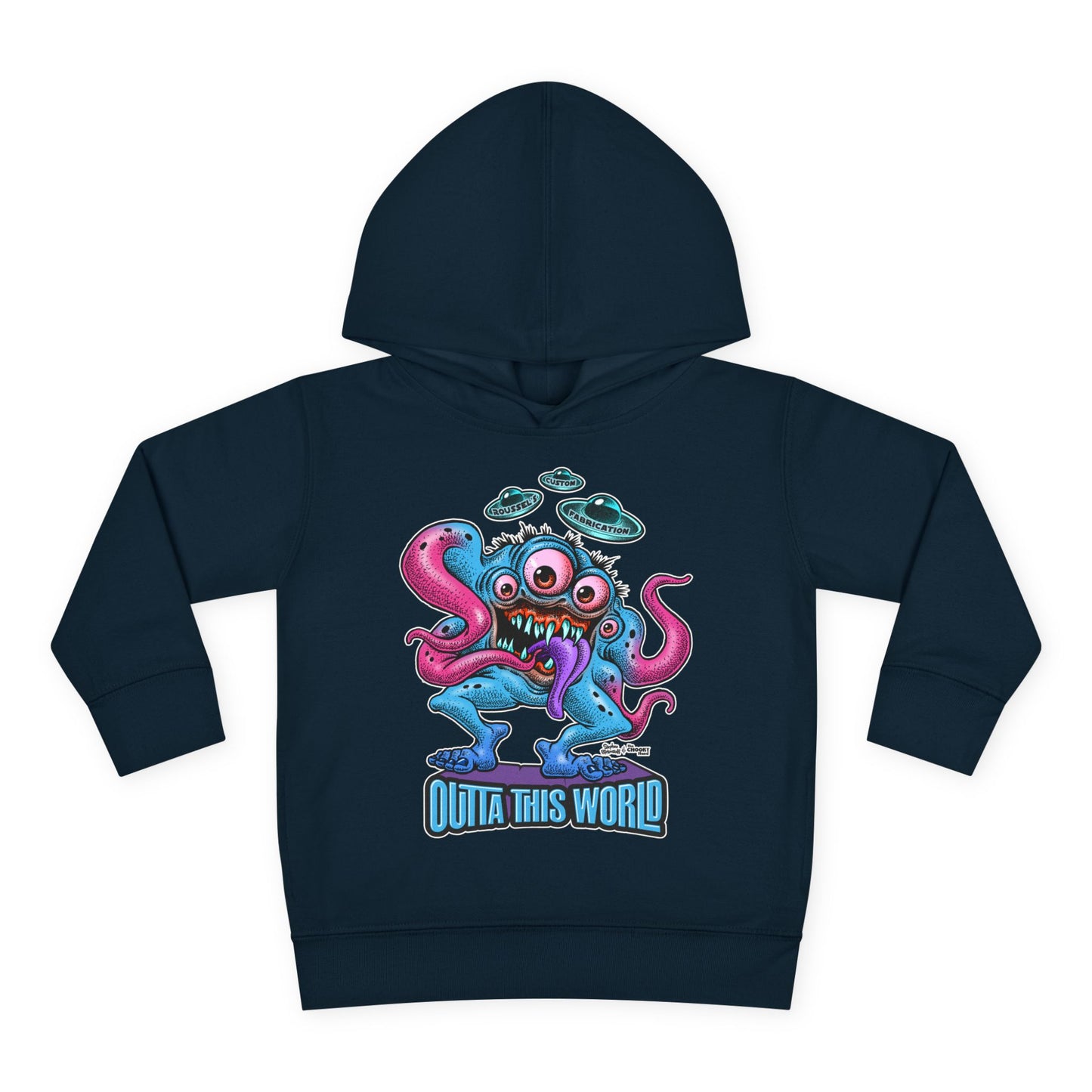 Toddler Fleece Hoodie - Lan Roussel Monster Car Imagination Design