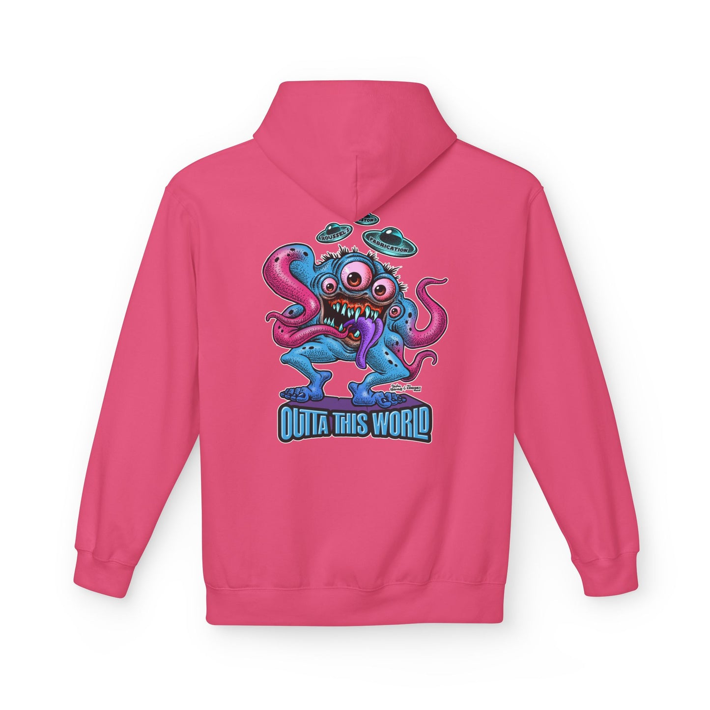 Fleece Hoodie - Lan Roussel Monster Design for Cozy Winter Days