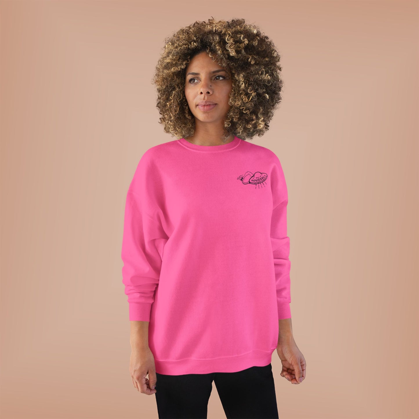 Roussel's Outta This World UFO Crewneck Sweatshirt — Retro Roomy Women's Fit