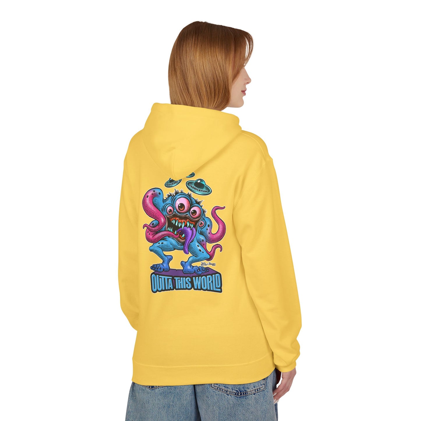 Fleece Hoodie - Lan Roussel Monster Design for Cozy Winter Days