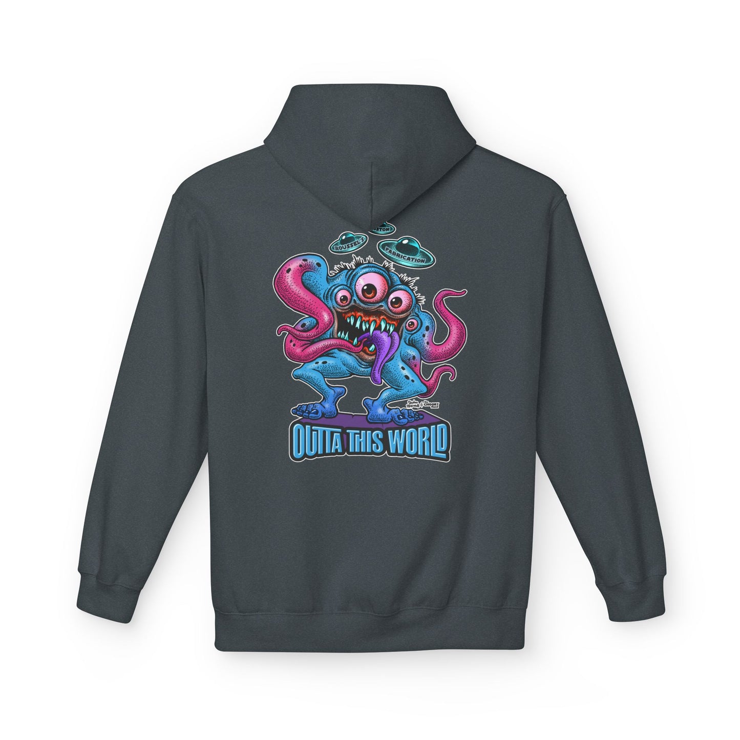 Fleece Hoodie - Lan Roussel Monster Design for Cozy Winter Days