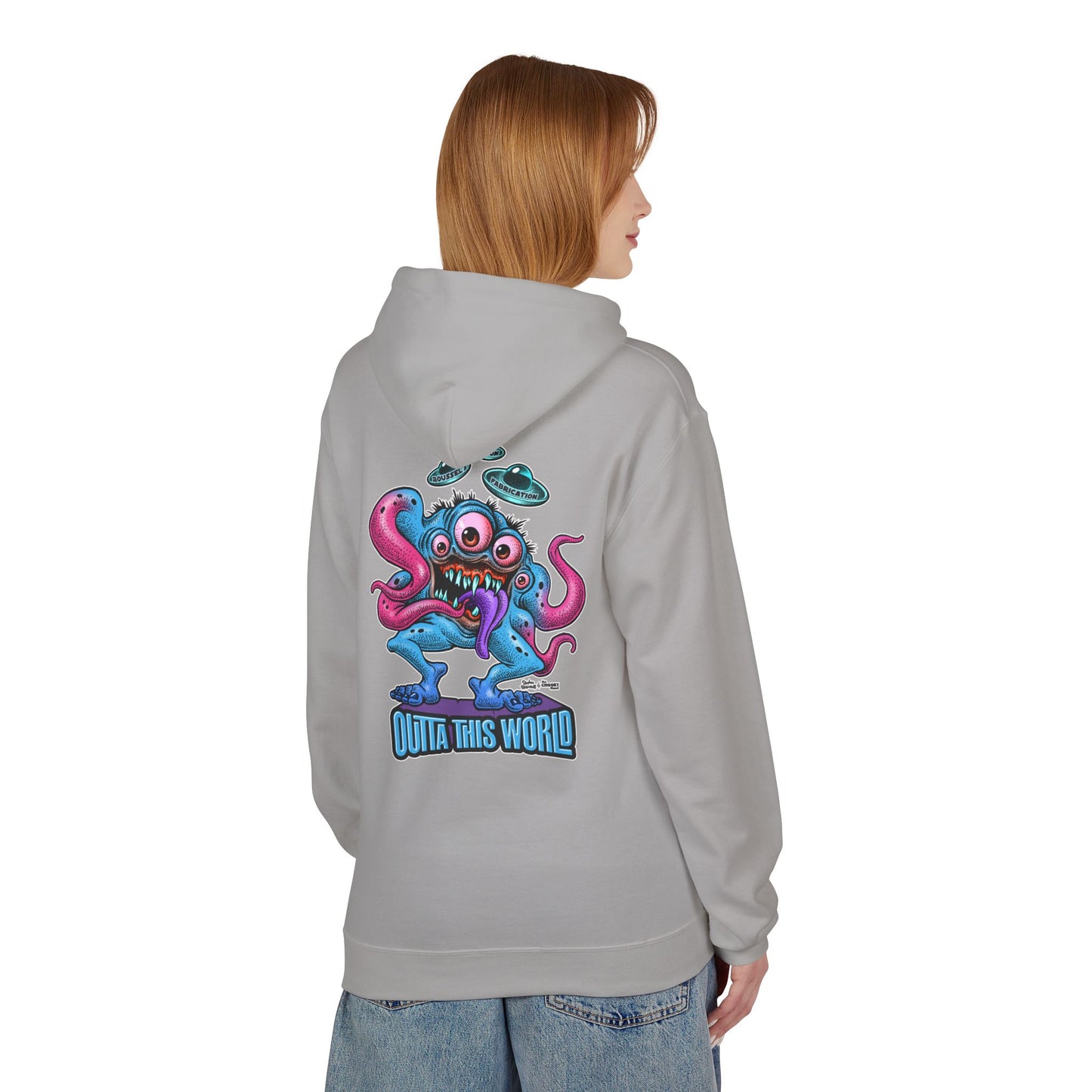 Fleece Hoodie - Lan Roussel Monster Design for Cozy Winter Days