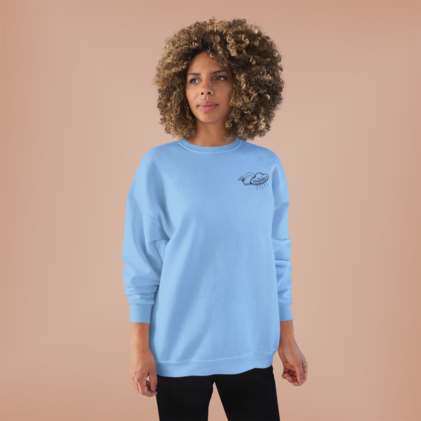Roussel's Outta This World UFO Crewneck Sweatshirt — Retro Roomy Women's Fit
