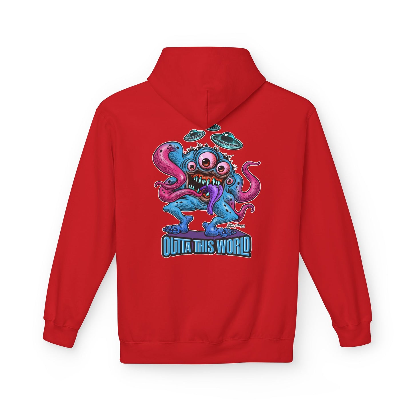 Fleece Hoodie - Lan Roussel Monster Design for Cozy Winter Days